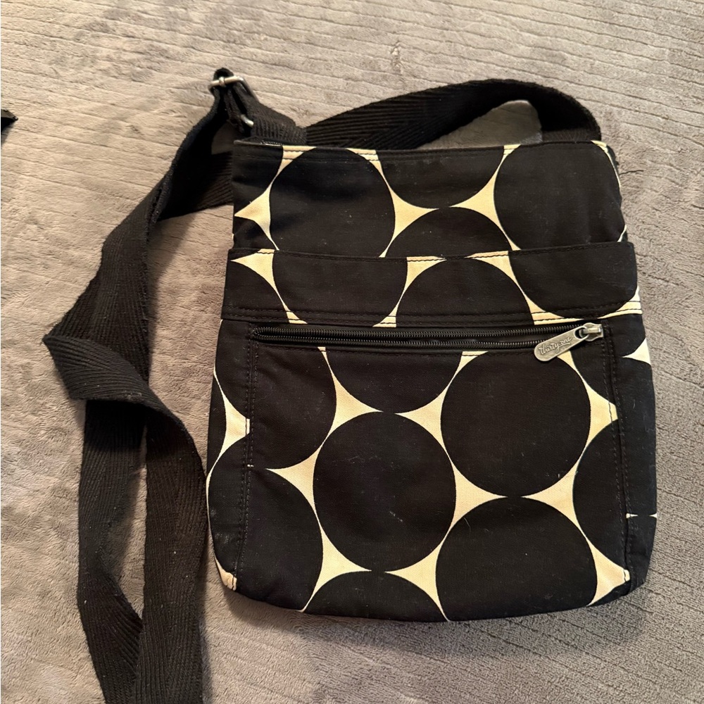 Thirty-One Black and White Crossbody Bag